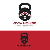 Fitness Gym house logo design vector