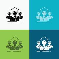 Team. Business. teamwork. group. meeting Icon Over Various Background. glyph style design. designed for web and app. Eps 10 vector illustration