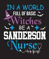 In a world full of basic witches be a sanderson nurse vector