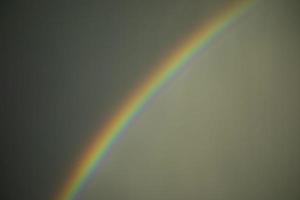 Rainbow in sky. Atmospheric phenomenon. Refraction of light. photo