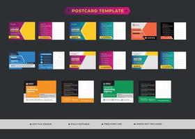 Multipurpose Corporate Business Postcard Template Design vector