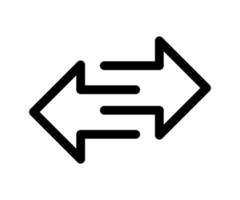 Two opposite arrows exchange vector icon. Transfer Arrow symbol. Different black directional icons, illustration for web design, mobile apps, interface and other design