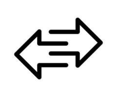 Two opposite arrows exchange vector icon. Transfer Arrow symbol. Different black directional icons, illustration for web design, mobile apps, interface and other design