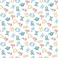 zodiac signs seamless pattern vector