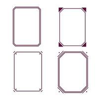 set of simple frames vector