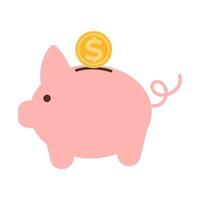 piggy bank icon vector