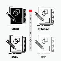 sketch. sketching. design. draw. geometry Icon in Thin. Regular. Bold Line and Glyph Style. Vector illustration
