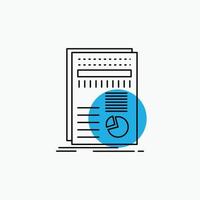 business. data. finance. report. statistics Line Icon vector
