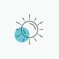 sun. space. planet. astronomy. weather Line Icon vector