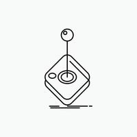 Arcade. game. gaming. joystick. stick Line Icon. Vector isolated illustration