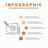 Content. design. frame. page. text Infographics Template for Website and Presentation. Line Gray icon with Orange infographic style vector illustration