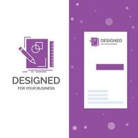 Business Logo for sketch. sketching. design. draw. geometry. Vertical Purple Business .Visiting Card template. Creative background vector illustration