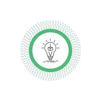 3d Cube. idea. bulb. printing. box Line Icon. Vector isolated illustration