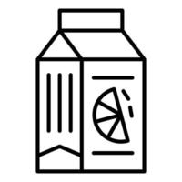 estilo de icono de caja de jugo vector