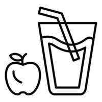 estilo de icono de jugo de manzana vector