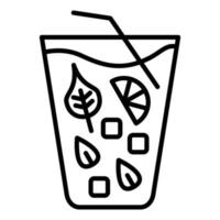 estilo de icono de mojito vector