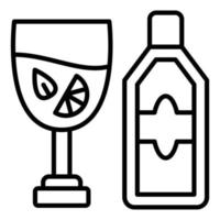 estilo de icono de gin tonic vector