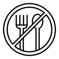 No Food Icon Style vector