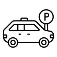 estilo de icono de estacionamiento vector