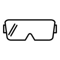 estilo de icono de gafas científicas vector