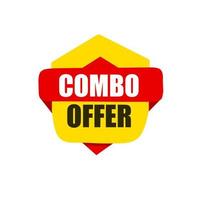 Combo offer label, badge or banner design element. Flat style vector icon.