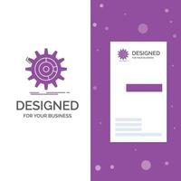 Business Logo for setting. data. management. process. progress. Vertical Purple Business .Visiting Card template. Creative background vector illustration