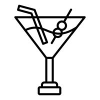 estilo de icono de martini vector