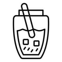 estilo de icono de horchata vector