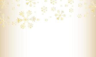 Winter vector background, golden falling snowflakes, for design, use as abstract wallpaper or greeting card, Christmas and New Year.