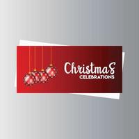 banner navideño con decoración elegante vector