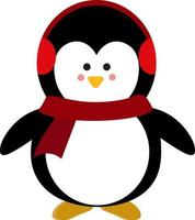 diseño de pingüinos navideños vector