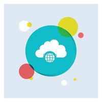network. city. globe. hub. infrastructure White Glyph Icon colorful Circle Background vector