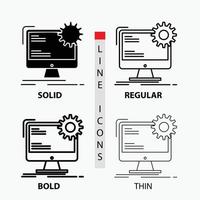 Internet. layout. page. site. static Icon in Thin. Regular. Bold Line and Glyph Style. Vector illustration