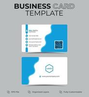 Creative double-sided business Card template in landscape orientation. orange, blue, and green colors horizontal layout stationery design modern flat design vector illustration.