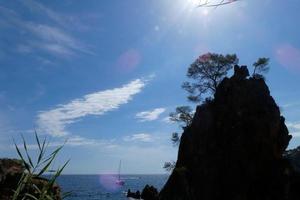 Costa brava in summer, sun, sea and lots of light photo