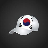 South Korea Flag on Cap vector
