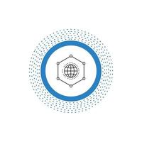 Network. Global. data. Connection. Business Line Icon. Vector isolated illustration