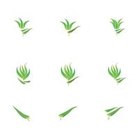 aloe vera logo illustration design template vector