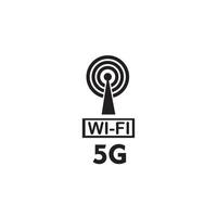 plantilla de vector de signo de logotipo 5g