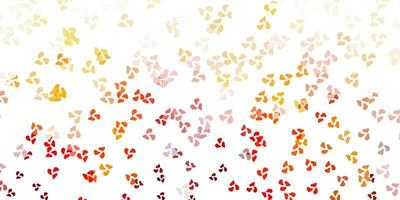 Light orange vector background with random forms.