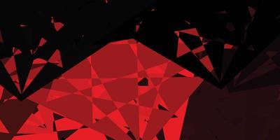 Dark Pink vector background with triangles.