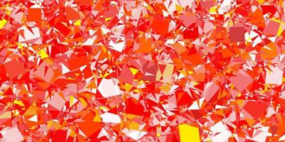 Light Orange vector background with triangles.