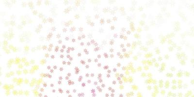 patrón abstracto de vector multicolor claro con hojas.