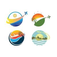 vector de icono de logotipo de viajes y vacaciones