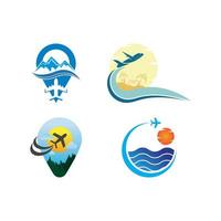vector de icono de logotipo de viajes y vacaciones