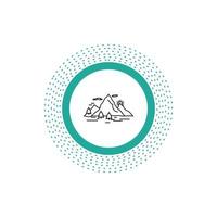 Nature. hill. landscape. mountain. scene Line Icon. Vector isolated illustration