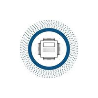 Processor. Hardware. Computer. PC. Technology Line Icon. Vector isolated illustration
