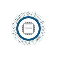 Processor. Hardware. Computer. PC. Technology Line Icon. Vector isolated illustration