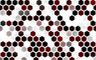 plantilla de vector rojo claro en estilo hexagonal.