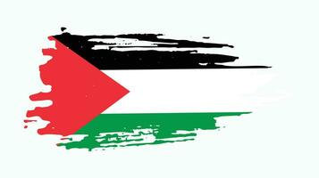 Texture effect Palestine vintage flag vector